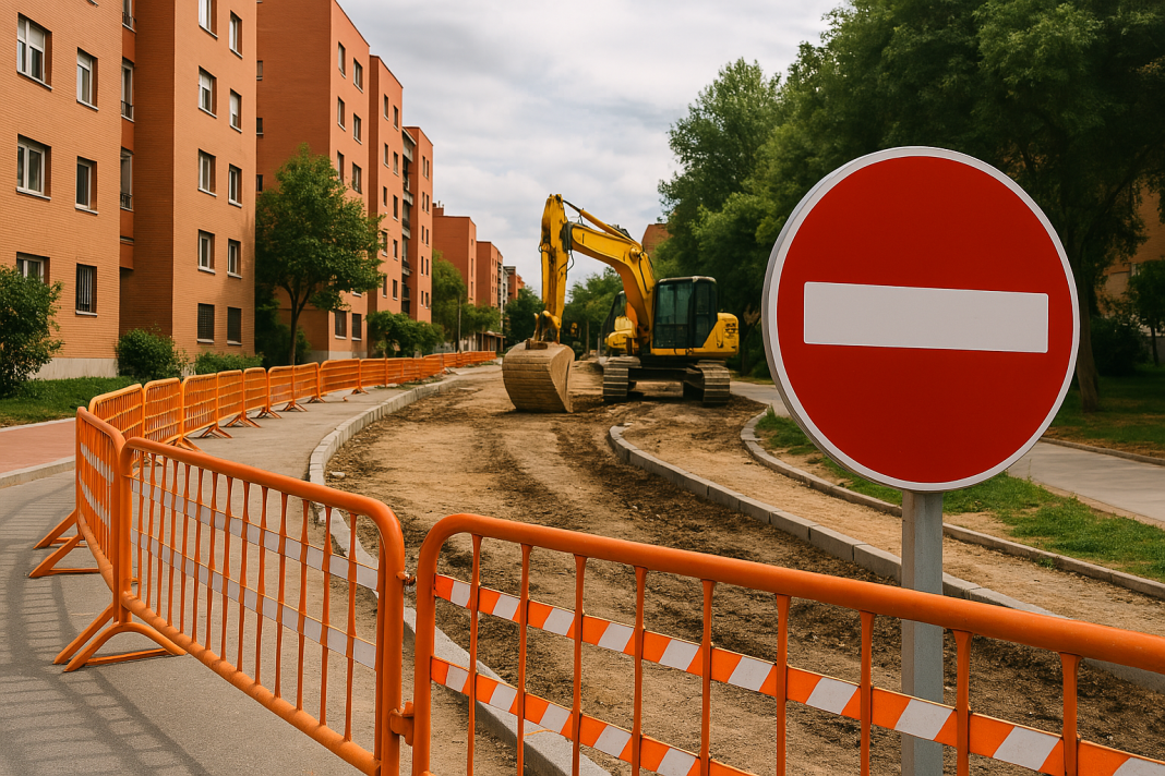 Obras y Cortes en Moratalaz