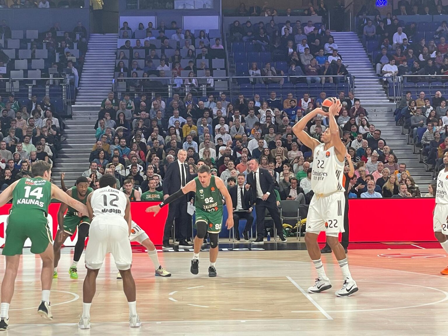 Real Madrid 100 — Zalgiris Kaunas 99: un final de infarto en el Movistar Arena